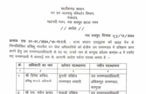 ट्रेनी भारतीय वन सेवा अधिकारियों मिली पोस्टिंग