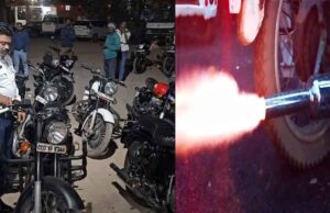 छत्तीसगढ़-जगदलपुर में मॉडिफाई साइलेंसर वाली 18 बुलेट पकड़ीं, रात में चेकिंग से मचा हड़कंप