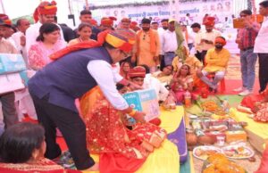 मुख्यमंत्री कन्या सामूहिक विवाह : डिप्टी सीएम साव ने 192 जोड़ों को दी शुभकामनाएं