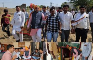 भाजपा के गांव चलो-बस्ती चलो अभियान के तहत विधायक गोपालसिंह इंजीनियर पहुचे सिद्दीकगंज, रामदेवरा मन्दिर में की सफाई