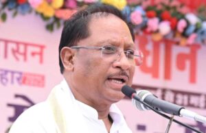 मुख्यमंत्री देव साय मोहला-मानपुर-अंबागढ़ चौकी जिले के मानपुर ब्लॉक में सीतागांव समाधान शिविर में हुए शामिल