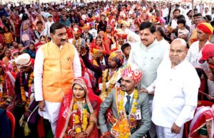 कालापीपल के रामपुरा में मुख्यमंत्री सामुहिक विवाह में सम्मिलित हुए