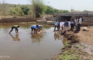 जल गंगा संवर्धन: दीवार लेखन से जल बचाव का दिया जा रहा है संदेश