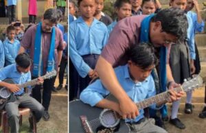 मुख्यमंत्री कॉनराड संगमा ने बच्चों को सिखाया गिटार बजाना, मानवीय रूप लोगों को बेहद पसंद आया