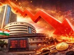 अचानक बाजार में बड़ी गिरावट, Sensex 1100 अंक टूटा; निवेशकों के डूबे लाखों करोड़