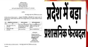 बड़ा प्रशासनिक बदलाव: अधिकारियों को मिली नई जिम्मेदारी, सरकारी आदेश जारी