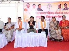 मुख्यमंत्री कन्या विवाह योजना के तहत रायगढ़ जिले में 150 जोड़ों का सामूहिक विवाह संपन्न
