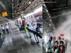 भीषण गर्मी में रेलवे का खास इंतजाम, प्लेटफॉर्म पर फोगर-स्प्रिंकलर से मिल रही ठंडी फुहार