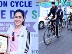 टीटी नगर स्टेडियम से गूंजा फिट इंडिया का संदेश मंत्री सारंग ने किया साइकिल रैली का शुभारंभ