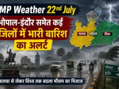 22 जुलाई को एमपी में बारिश का रेडी अलर्ट, भोपाल-इंदौर सहित कई जिलों में झमाझम के आसार