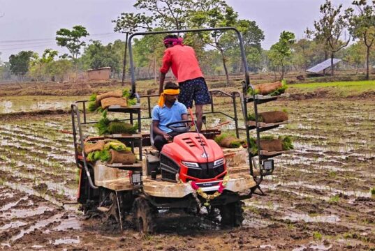 बालोद के भरदाकला में आधुनिक कृषि तकनीक बनी मिसाल, कम समय में बेहतर गुणवत्ता से धान की रोपाई