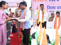 शहीद भीमा मंडावी को श्यामगिरी में श्रद्धांजलि, उपमुख्यमंत्री विजय शर्मा-वन मंत्री केदार कश्यप ने किया नमन