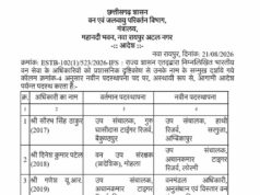छत्तीसगढ़ वन विभाग में बड़ा प्रशासनिक फेरबदल, कई DFO बदले गए
