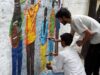 लखनऊ में ग्रैफिटी वॉल पर उकेरी नए उत्तर प्रदेश की तस्वीर