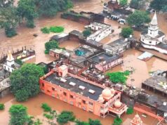 मंदाकिनी का बढ़ा जलस्तर, चित्रकूट में बारिश के बाद बाढ़ का खतरा; 400 अतिक्रमण से बदली नदी की धार