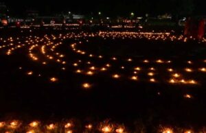 GPM में सेवा संकल्प अभियान का भव्य शुभारंभ, 11 हजार दीपों से जगमगाया मल्टीपर्पस स्कूल मैदान