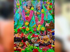नई लेदरी में गूंजा नंदलाल के जन्म का उल्लास, 12 दिनों तक श्री राधा-कृष्ण मंदिर में सजेगा आस्था और भक्ति का ब्रजधाम
