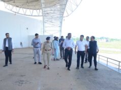 राज्योत्सव स्थल का अधिकारियों ने किया निरीक्षण, तैयारियों एवं व्यवस्थाओं के संबंध में की चर्चा