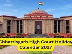 CG High Court Holidays 2027: कोर्ट की छुट्टियों का कैलेंडर जारी, रजिस्ट्री ऑफिस का शेड्यूल अलग