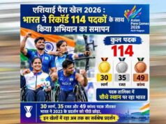 भारत ने एशियन पैरा गेम्स में जीते 30 गोल्ड समेत 114 पदक, हांगझोऊ का रिकॉर्ड टूटा