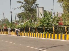 धर्मपथ, रामपथ और महोबरा मार्ग के डिवाइडरों व रेलिंग की हो रही डेंटिंग-पेंटिंग